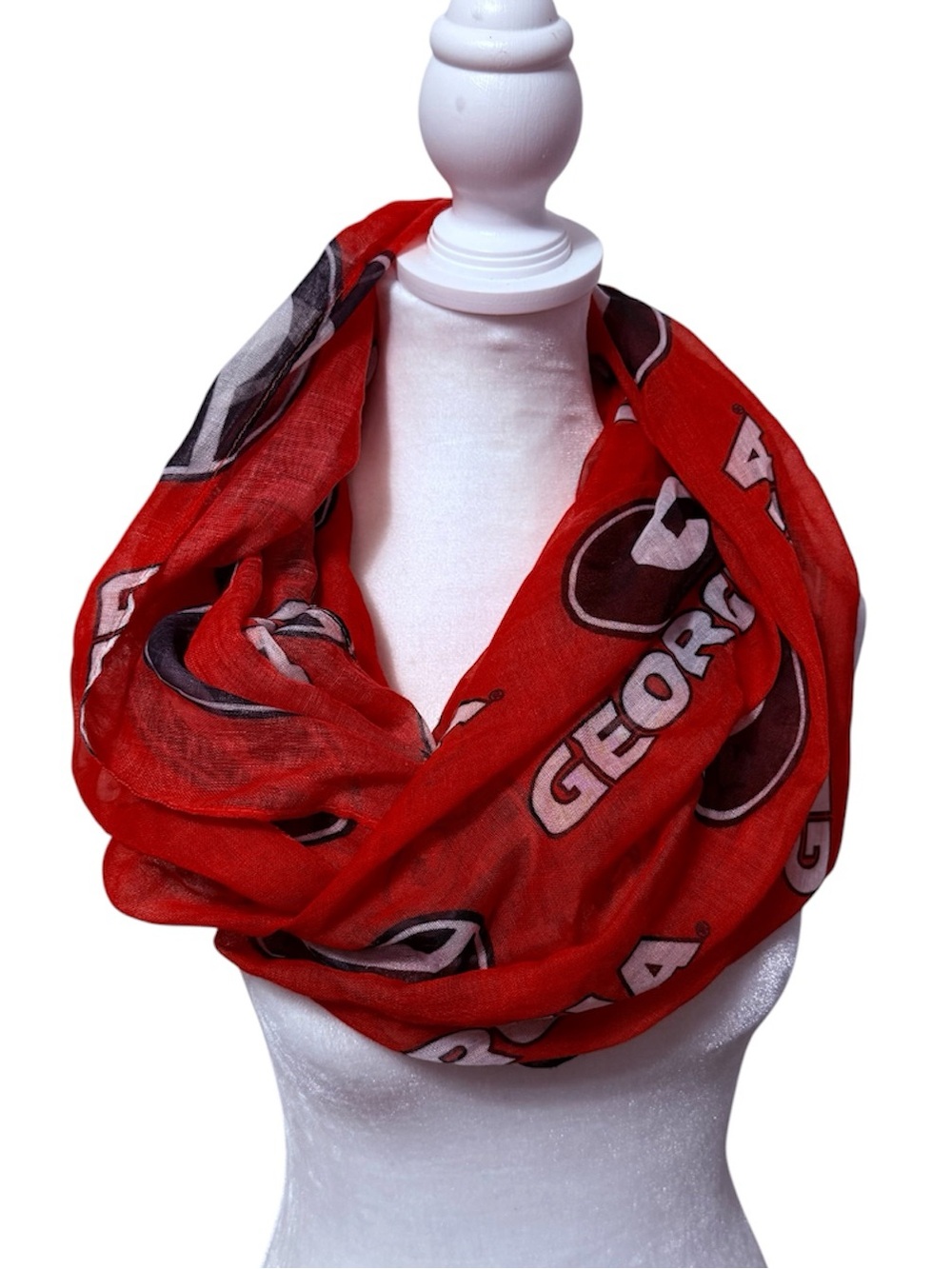 Little Earth University of Georgia Sheer Infinity Scarf Bulldogs UGA Collegiate